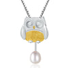 Pearl Owls - Handmade Pendant