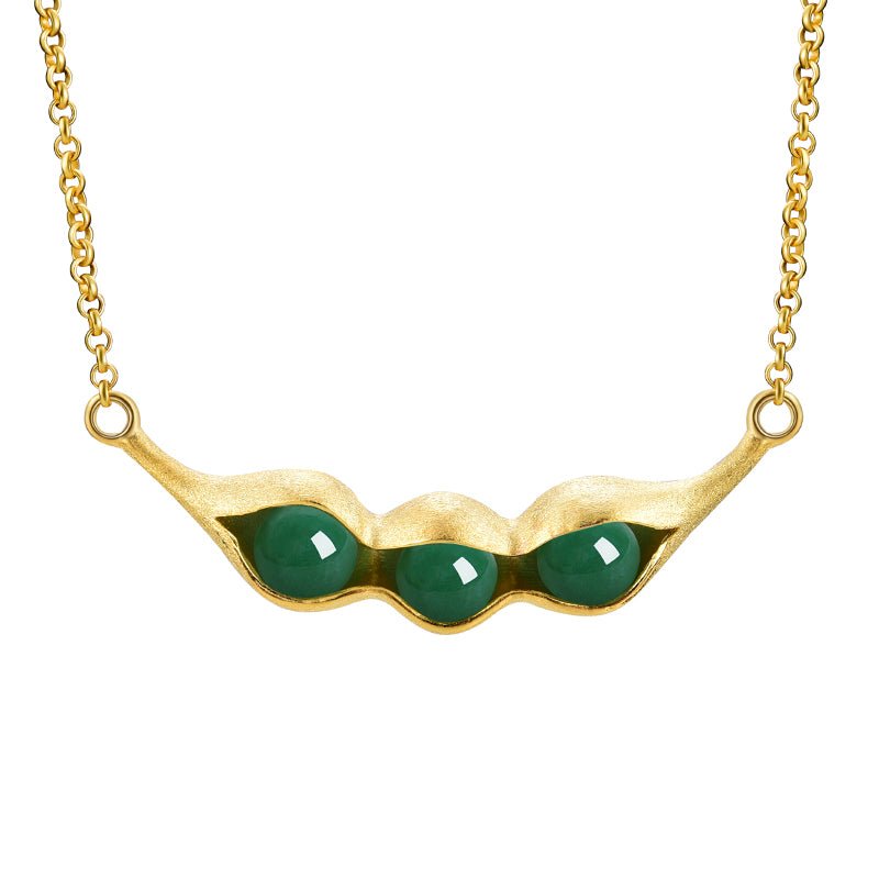 Guisantes de la suerte - Collar hecho a mano