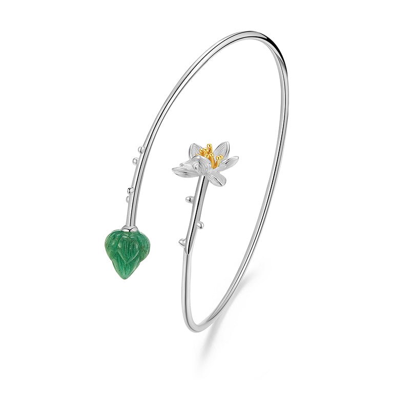 Whispering Lotus - Adjustable Bangle