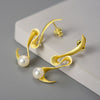 Spiral Pearl - Dangle Earrings