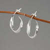 Curled Leaf  - Hoop Earrings