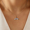 Moonstone Whale Tail - Pendant Necklace | NEW