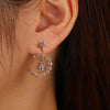 Moonstone Star and Moon - Drop Earrings | NEW