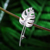 Monstera Petit - Handmade Brooch - MetalVoque