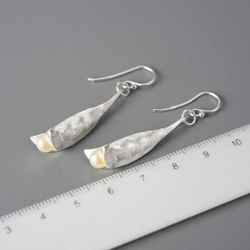 Peapod Pearl - Dangle Earrings