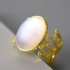 Big Classical Moonstone - Adjustable Ring