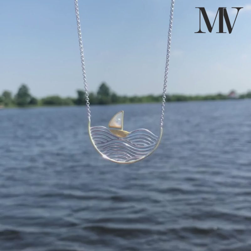 Sailing Sailboat - Handmade Necklace