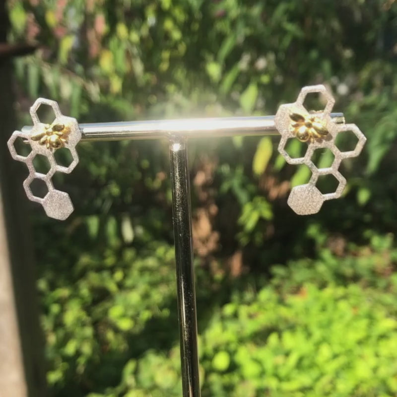 Honeycomb Guard - Stud Earrings