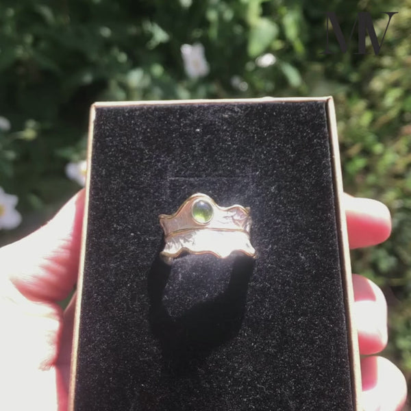 Tourmaline Leaf - Adjustable Ring
