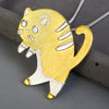 Startled Cat - Handmade Pendant | NEW - MetalVoque