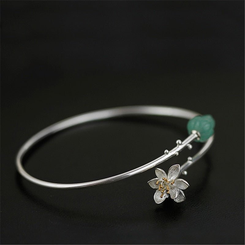 Whispering Lotus - Adjustable Bangle | NEW - MetalVoque