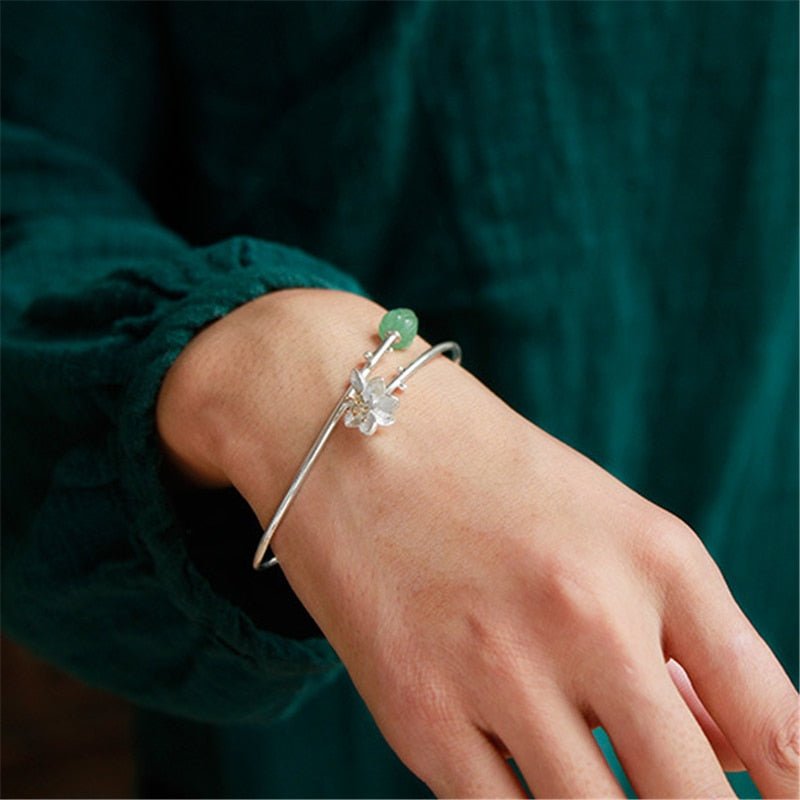 Whispering Lotus - Adjustable Bangle | NEW - MetalVoque