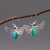 Amazonite Honeybee - Dangle Earrings | NEW - MetalVoque