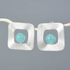 Amazonite Squares - Stud Earrings