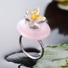 Whispering Lotus - Adjustable Ring - MetalVoque