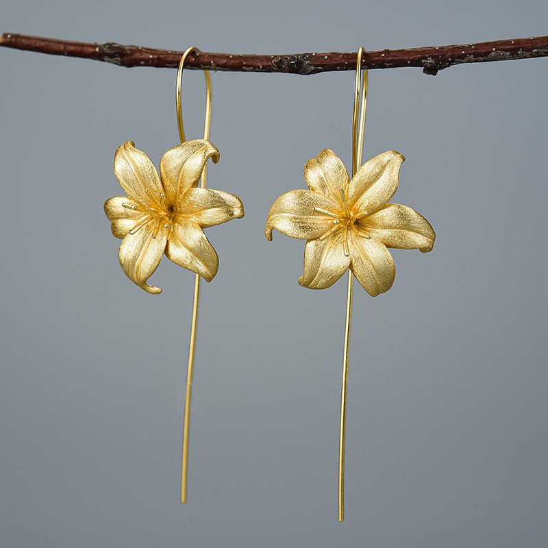 Lily Flower - Dangle Earrings