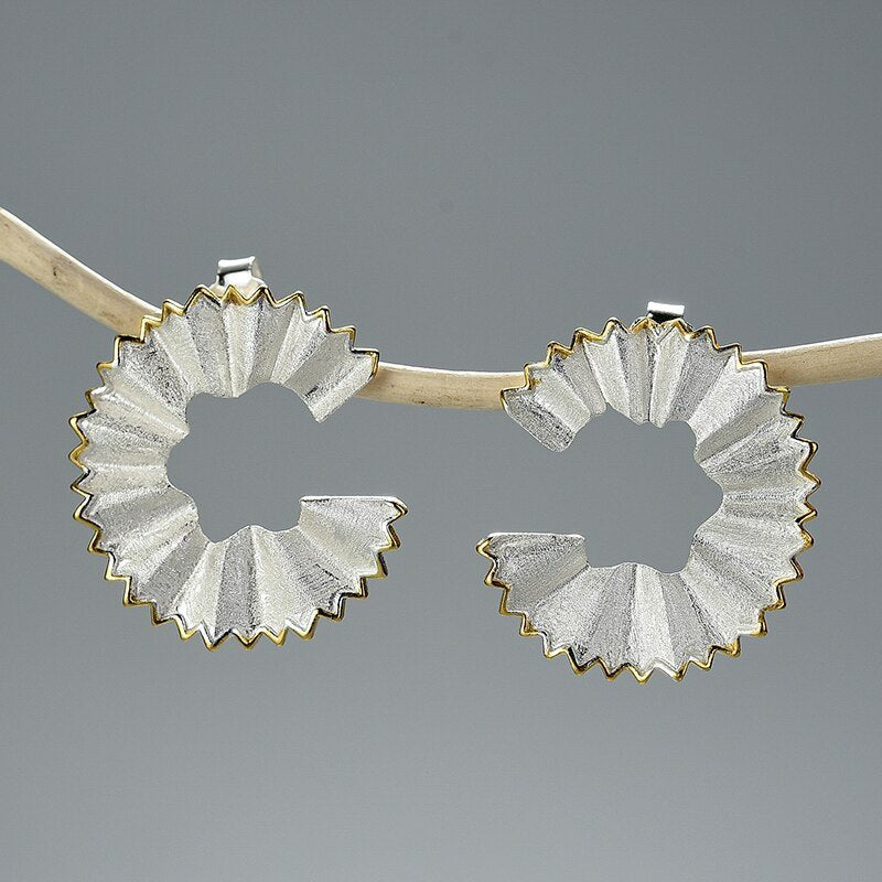 Pencil Art - C/shape Earrings | NEW - MetalVoque