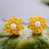 Load image into Gallery viewer, Pearl Lotus - Stud Earrings