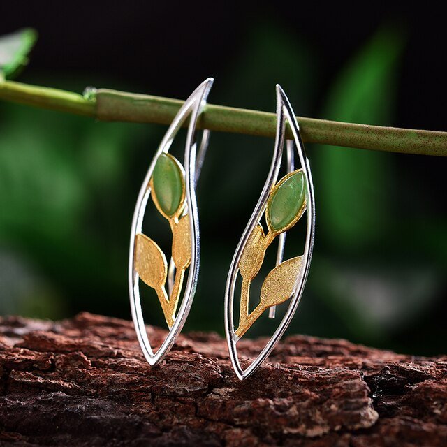 Spring Leaves - Drop Earrings