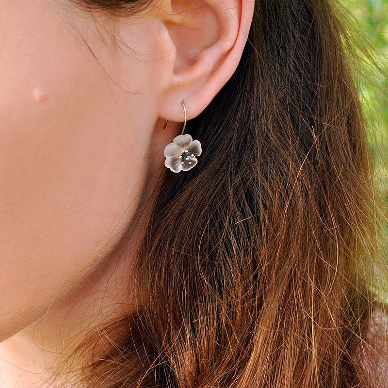 Rainy Flower - Dangle Earrings