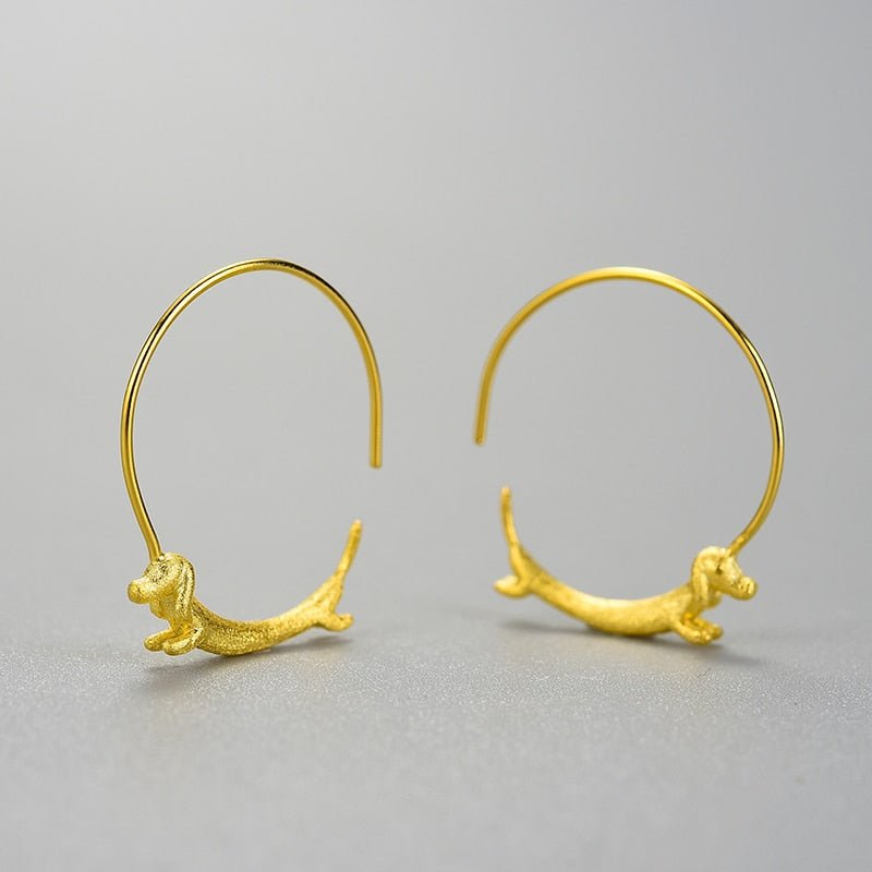 Run Dachshund Run - Hoop Earrings | NEW - MetalVoque