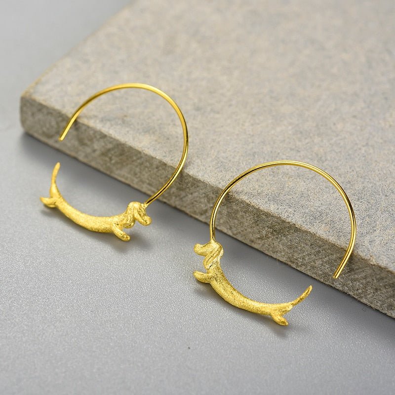 Run Dachshund Run - Hoop Earrings | NEW - MetalVoque