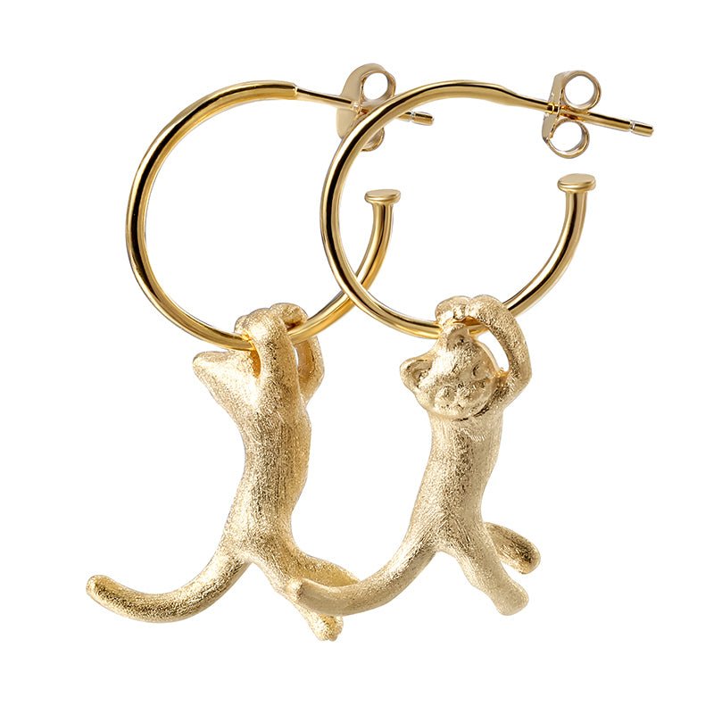 Playing Cat - Stud Earrings