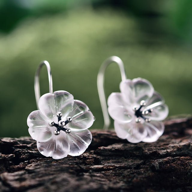 Rainy Flower - Dangle Earrings