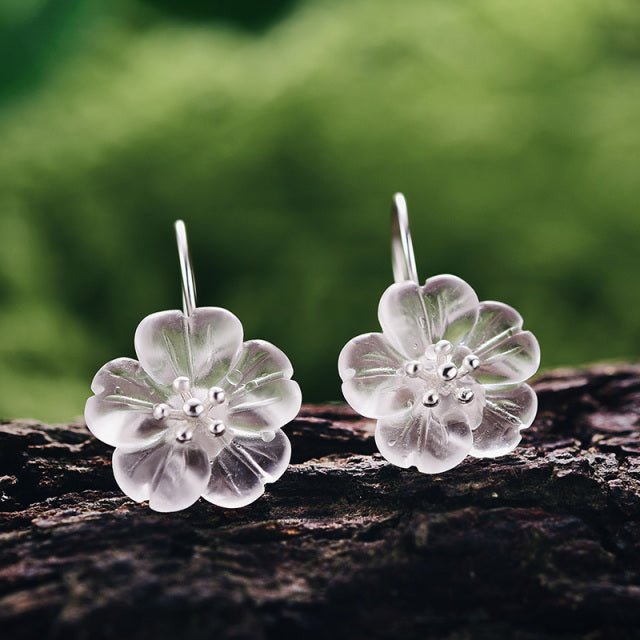 Rainy Flower - Dangle Earrings