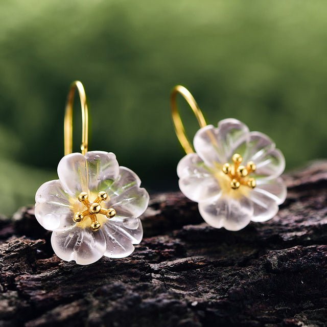 Rainy Flower - Dangle Earrings