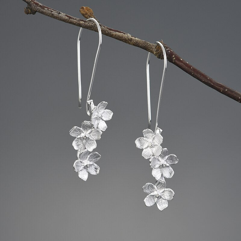 Forget-me-not Flower - Dangle Earrings