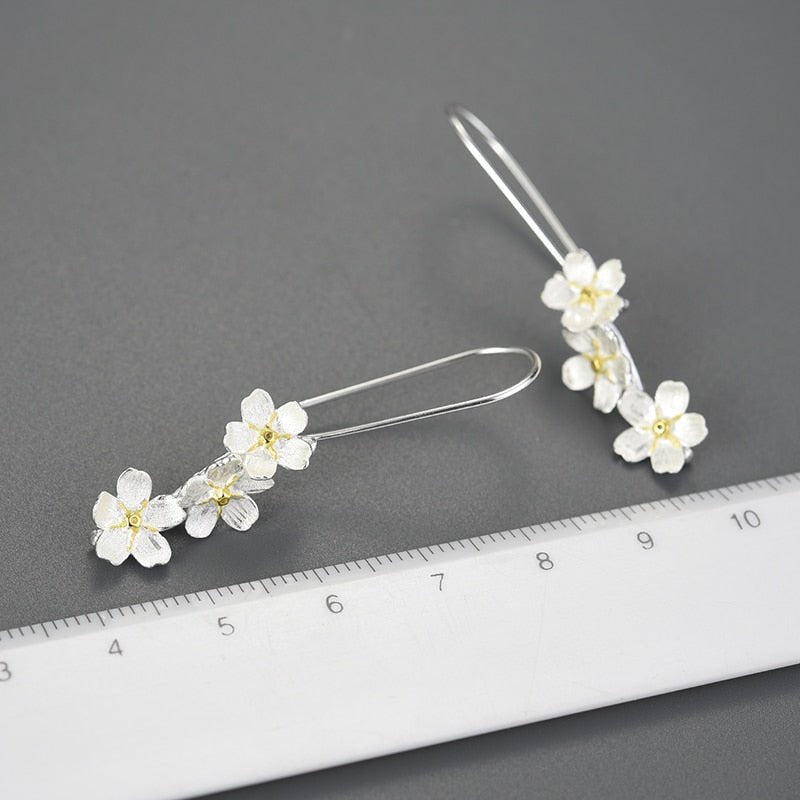 Forget-me-not Flower - Dangle Earrings