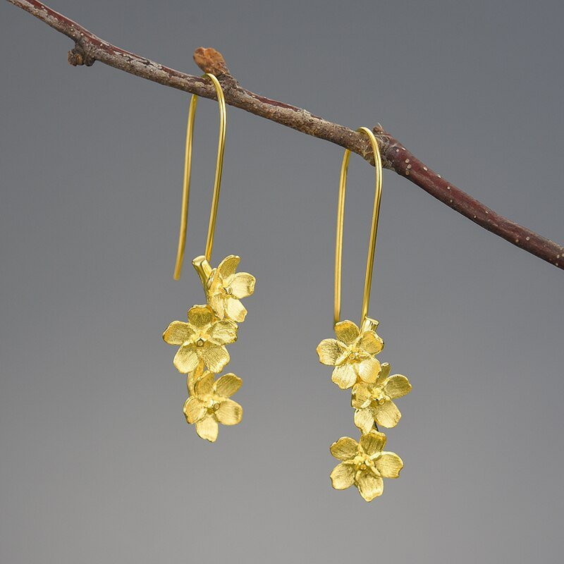 Forget-me-not Flower - Dangle Earrings