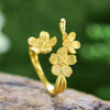 Big Forget-me-not Flowers - Adjustable Ring