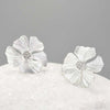 Zircone Peonia - Orecchini a bottone