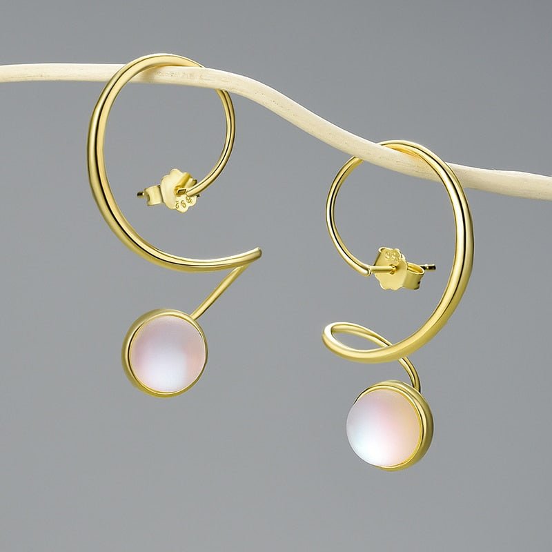 Twisted Moon - Dangle Earrings