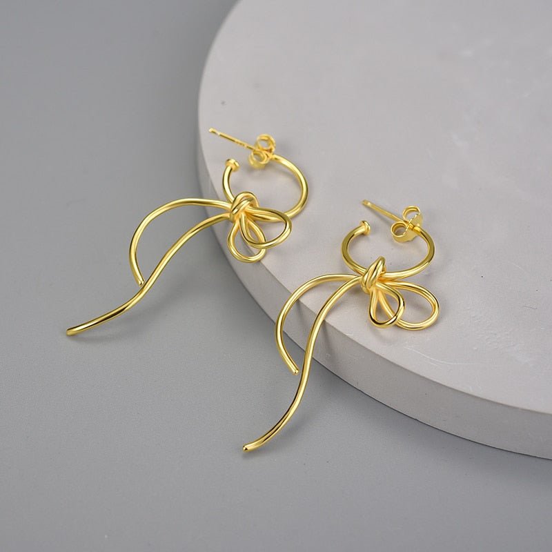 Shoelace Knot - Dangle Earrings