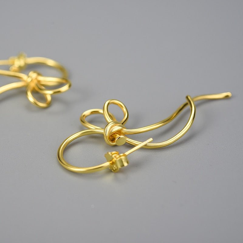 Shoelace Knot - Dangle Earrings