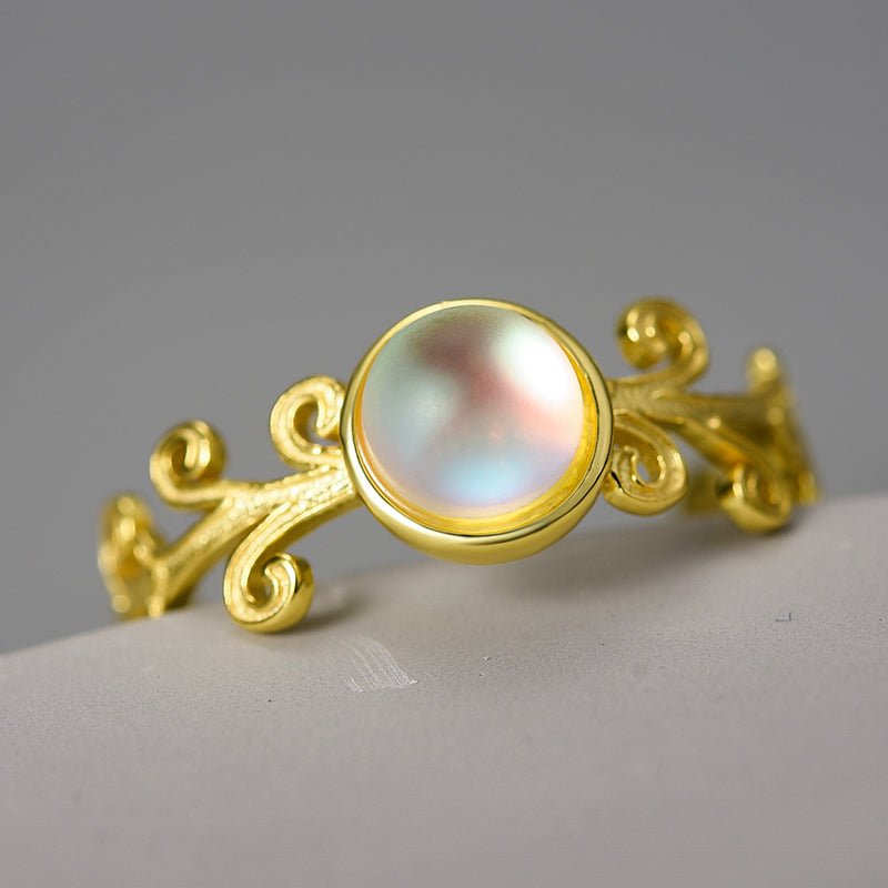 Classical Moonstone - Adjustable Ring