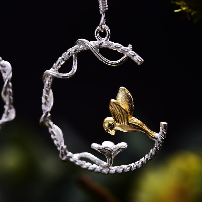 Bird's Marriage - Hoop Earrings - MetalVoque