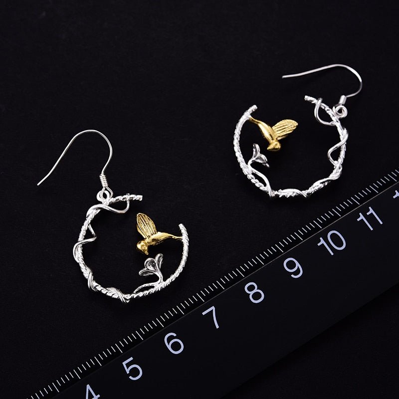 Bird's Marriage - Hoop Earrings - MetalVoque