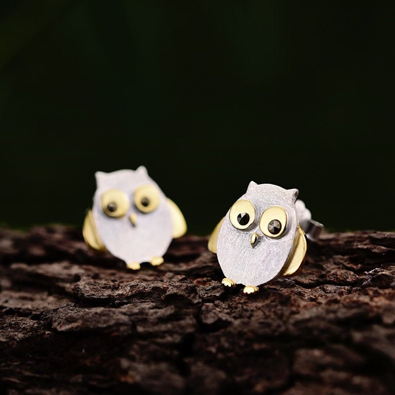 Cute Owls - Stud Earrings - MetalVoque