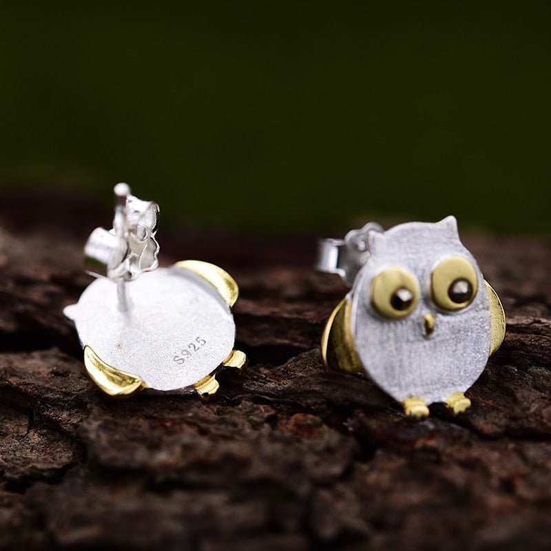 Cute Owls - Stud Earrings - MetalVoque