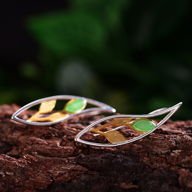 Spring Leaves - Drop Earrings